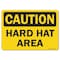 Signmission OSHA Caution Decal, Hard Hat, 7in X 5in Decal, 5" H, 7" W, Landscape, Hard Hat OS-CS-D-57-L-19179 - alternate 1